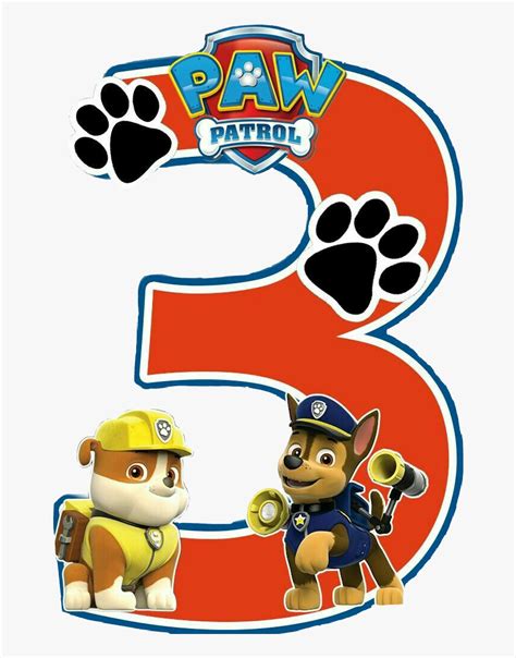 Printable Paw Patrol Number 3